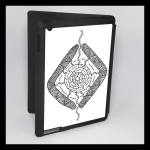 Ipad Cover - Small Black Roll Boomerang Dreaming